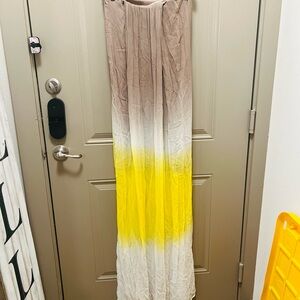 Young Fabulous & Broke Maxi Dress in Yellow and Taupe